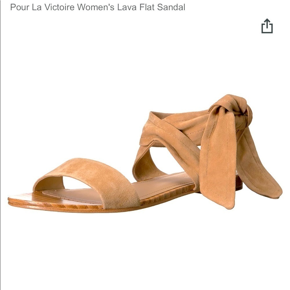 Pour la victories tie flat sandal blush size 10